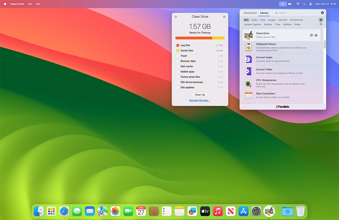 Clean Drive screen