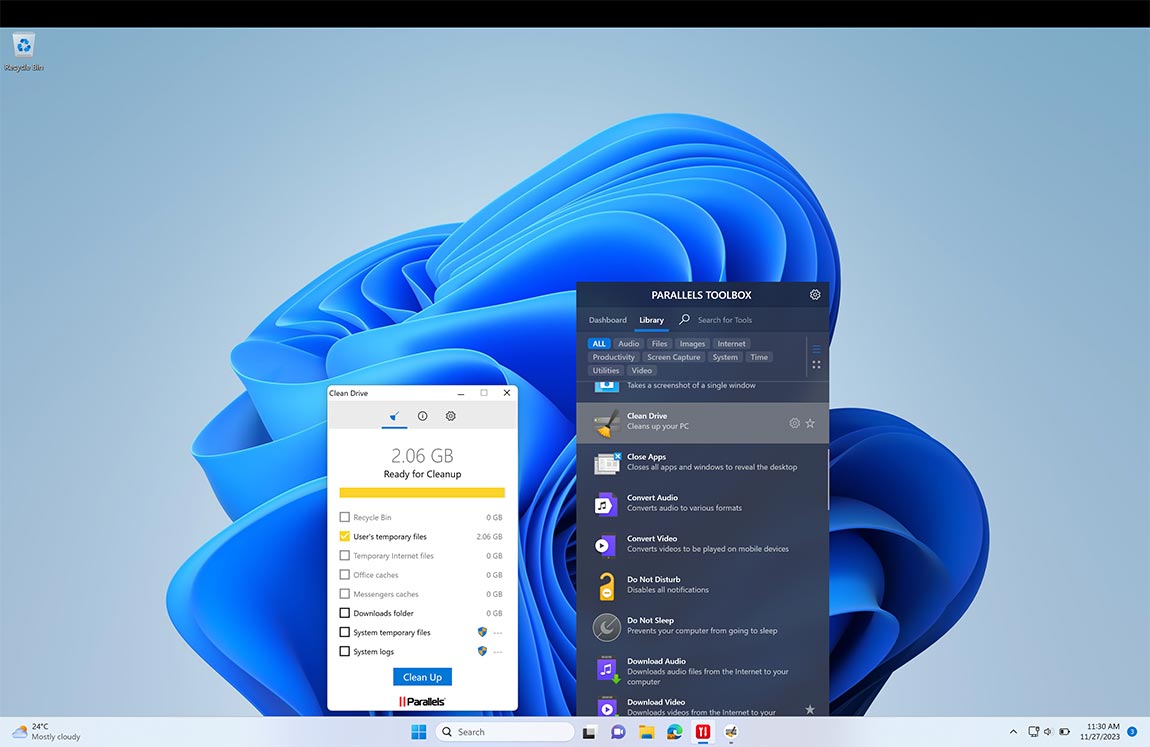Clean Drive screen
